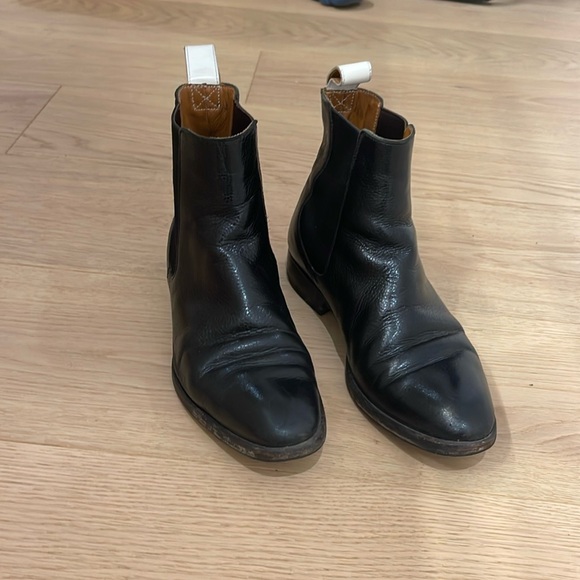 John Fluevog x Gravity Pope black Chelsea boots with white tab size 7/37 - Picture 2 of 7